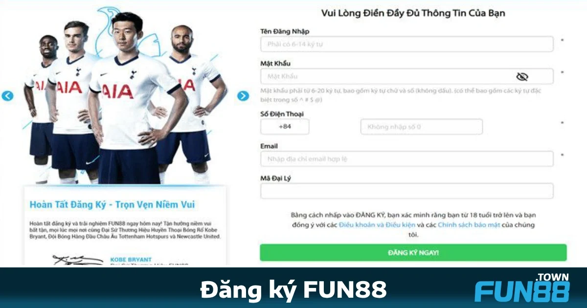 Hướng Dẫn Đăng Ký Tài Khoản Fun88 Chỉ Trong 1 Phút