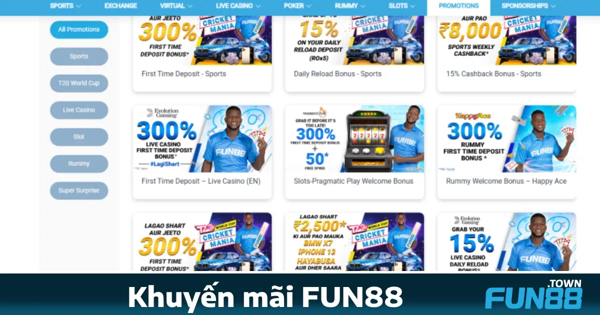 Ưu Đãi Đặc Biệt Từ Fun88 Dành Cho Thành Viên Mới