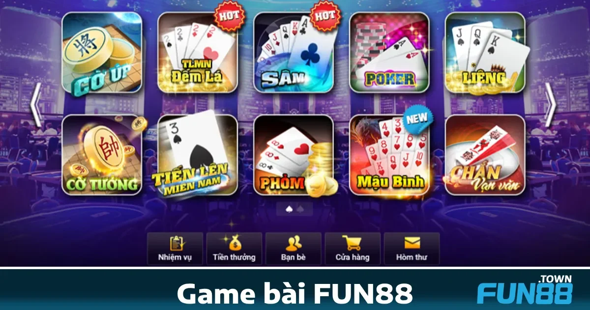 Game bài Fun88 1 Tại sao nên chọn Game bài Fun88?
